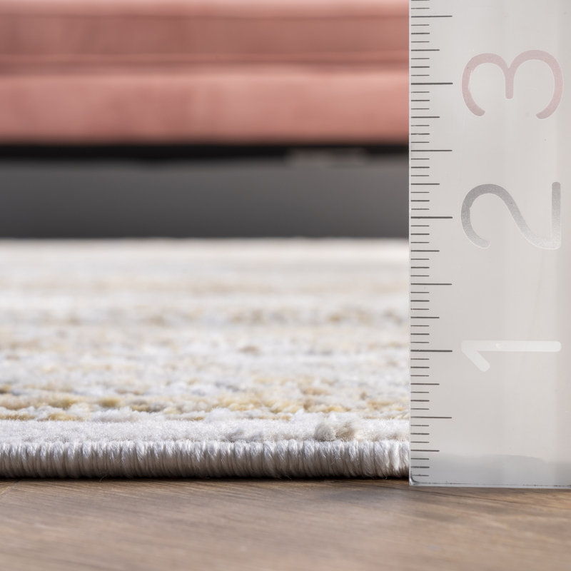 World Menagerie Fusco Vintage Faded Power Loom Yellow Rug & Reviews